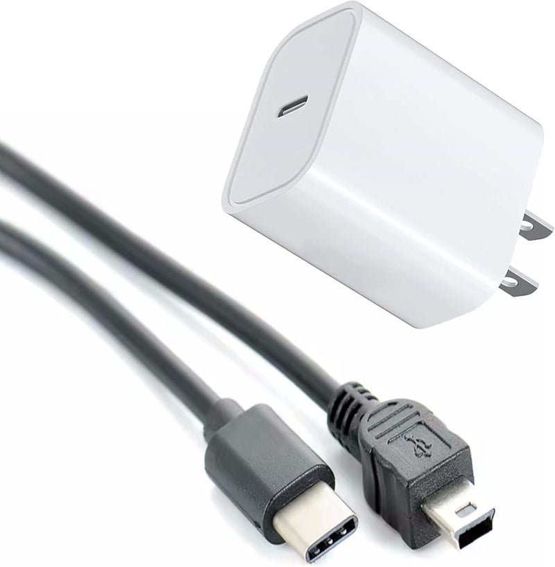 ienza USB C USBC Calculator Charger Cable & Block Set for Texas Instruments TI-84 Plus CE Color/TI-Nspire CX/CX CAS/TI-84 Plus/TI-84 Plus C Silver Edition/TI 89 Titanium Graphing Calculators - Image 1